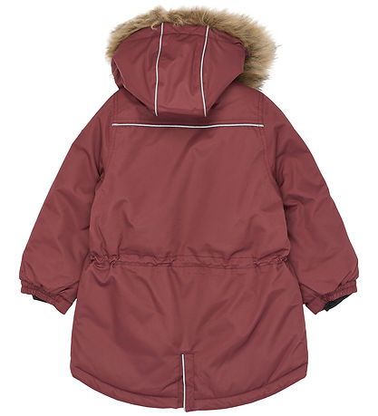 Mikk-Line Dynejakke - Twill Nylon - Girl Parca - Oxblood Red