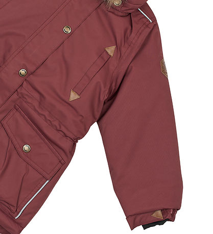 Mikk-Line Dynejakke - Twill Nylon - Girl Parca - Oxblood Red