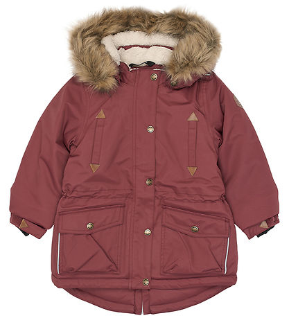Mikk-Line Dynejakke - Twill Nylon - Girl Parca - Oxblood Red