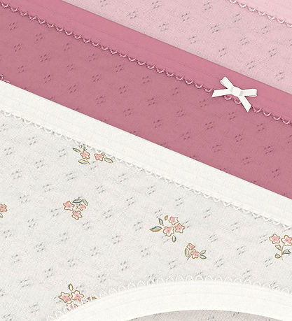 Petit Bateau Trusser - 3-pak - Hvid/Rosa