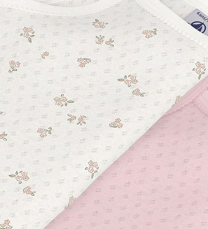 Petit Bateau Undertrøjer - 2-pak - Hvid/Rosa