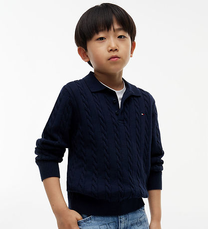 Tommy Hilfiger Polo - Strik - Dark Blue