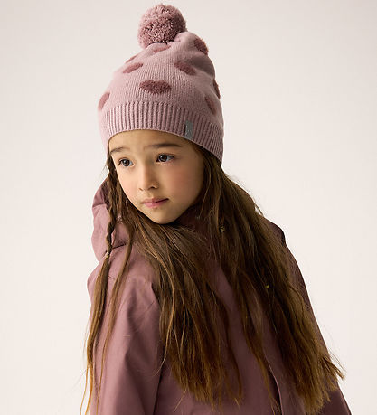 Minymo Hue - Strik - Fawn m. Hjerter