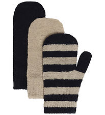 Minymo Mittens - Knitted - 3-Pack - Dark Sapphire