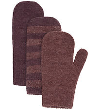 Minymo Mittens - Knitted - 3-Pack - Huckleberry