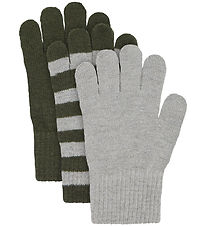 Minymo Gloves - Knitted - 3-Pack - Beetle