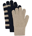 Minymo handsker - Strik - 3-pak - Dark Sapphire