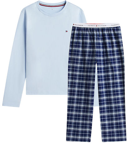 Tommy Hilfiger Nattøj - Tonal Blue/Plaid Brown