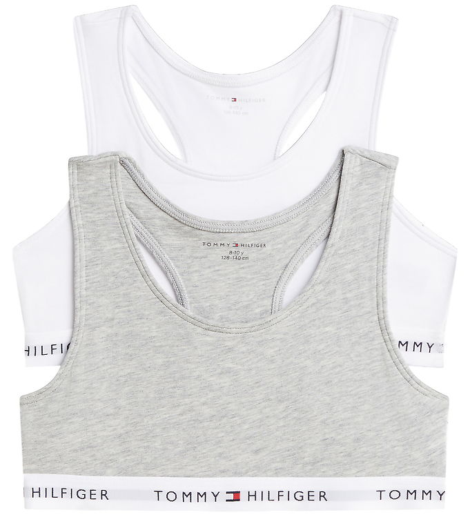 Tommy Hilfiger Toppe - 2-pak - Gry Heather/White