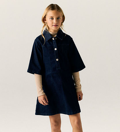 Name it Kjole -  NKFEMBER - Dark Blue Denim
