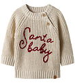 Lil Atelier Bluse - Strik - NBNEMLEN MIO - Turtledove/Santa Baby