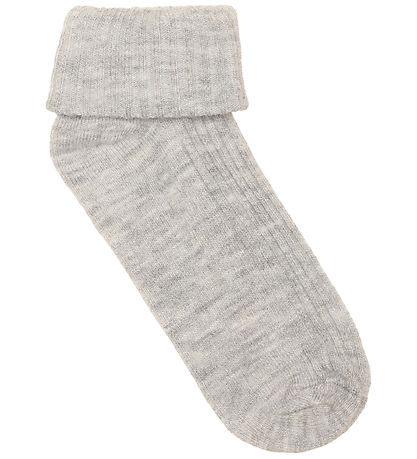 Minymo Strømper - Uld - 2-pak - Light Grey Melange