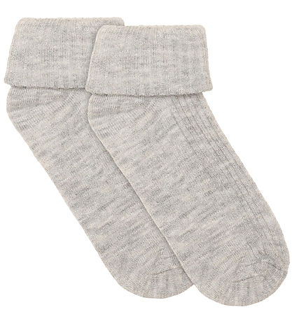 Minymo Strømper - Uld - 2-pak - Light Grey Melange