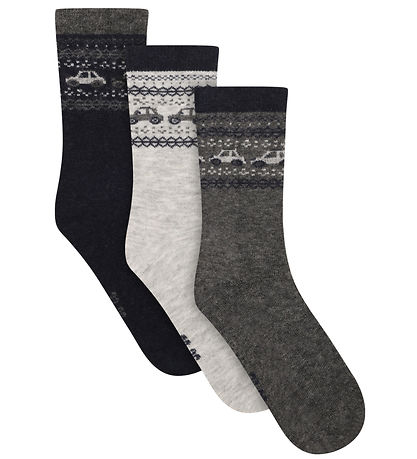 Minymo Strømper - Uld - 3-pak - Navy