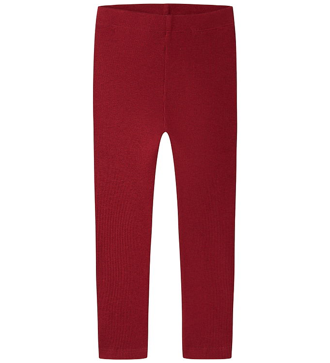 Name It Leggings - Rib - NmnKab - Red Dahlia