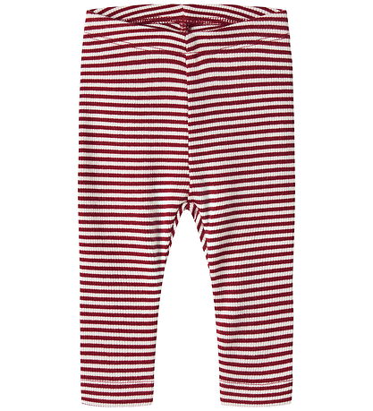 Name It Leggings - Rib - NbnDab - Red Dahlia