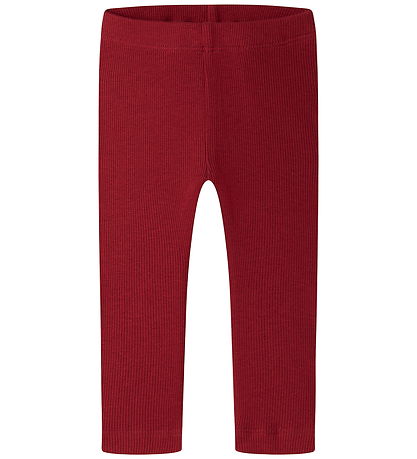 Name It Leggings - Rib - NbnKab - Red Dahlia