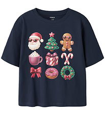 Name It T-shirt - NkfVosmas - Navy Blazer/Xmas Mood