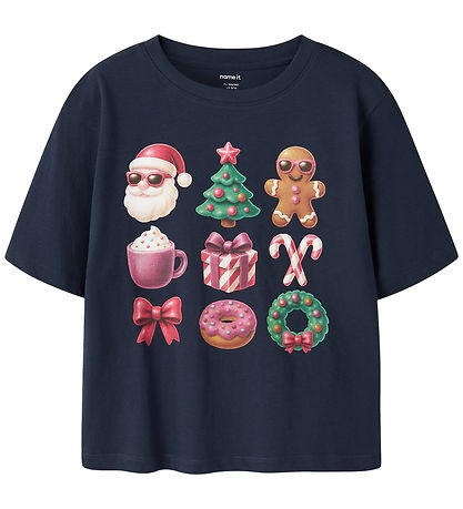 Name It T-shirt - NkfVosmas - Navy Blazer/Xmas Mood