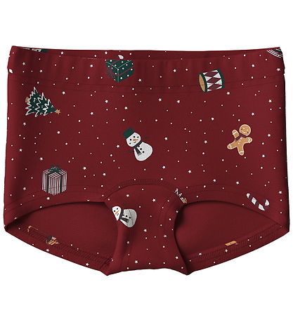 Name It Hipsters - 3-pak - NmfVismas - Red Dahlia/w/ Pink Nectar