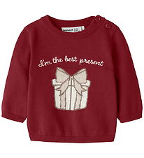 Name It Bluse - Strik - NbfRisse - Red Dahlia