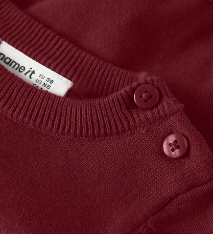 Name It Bluse - Strik - NbfRisse - Red Dahlia