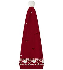 Name It Nissehue - Strik - NmnRismas - Red Dahlia/Hearts
