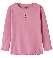 Name It Bluse - Rib - NmfVivemmas - Wild Rose/Candy Cane