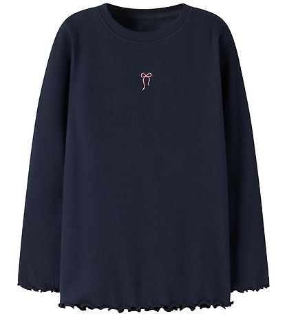 Name It Bluse - Rib - NmfVivemmas - Navy Blazer/Bow