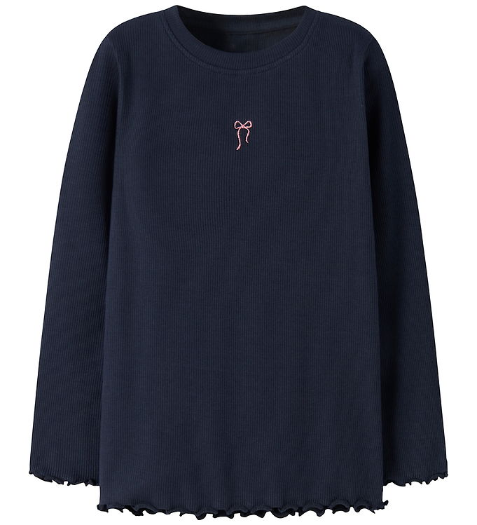 Name It Bluse - Rib - NmfVivemmas - Navy Blazer/Bow