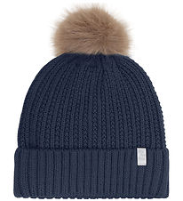 Minymo Hue m. Fleece - Uld/Akryl - Dark Sapphire