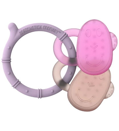 Matchstick Monkey Bidering - Ice Cooling Teether - Dusty Pink