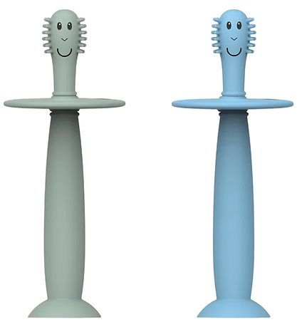 Matchstick Monkey - Training Toothbrush - 2-pak - Mint/Blå