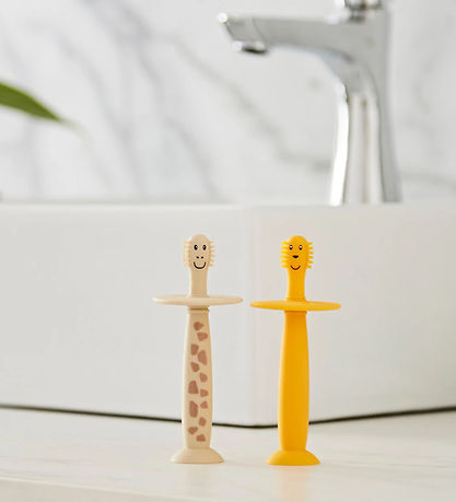 Matchstick Monkey - Training Toothbrush - 2-pak - Lion/Giraffe