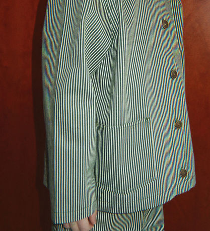 Konges Sløjd Denimjakke - Luc - Milk Verte Stripe