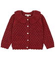 Konges Sløjd Cardigan - Strik/Hulmønster - Holiday - Red Dahlia