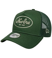 New Era Casquette - Camionneur - Écusson ovale - Dark Green