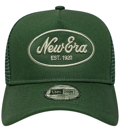 New Era Kasket - Trucker - Oval Patch - Dark Green