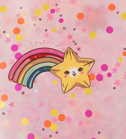 Konges Sløjd Hoppebold m. Håndtag - 50 cm - Rainbow m. Glimmer
