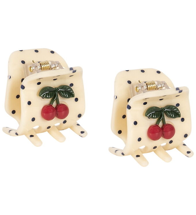 Konges Sløjd Hårklemmer - 2-pak - Cherry Dot