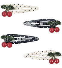 Konges Sløjd Hårspænder - 4-pak - Cherry Dot