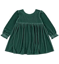 Konges Sløjd Kjole - Velour - Gia Bow - Fir