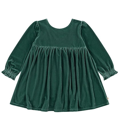 Konges Sløjd Kjole - Velour - Gia Bow - Fir