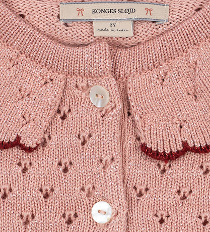 Konges Sløjd Cardigan - Strik/Hulmønster - Holiday - Mellow Rose