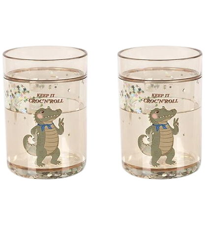 Konges Sløjd Kopper - 2-pak - 180 ml - Krokodille m. Glimmer