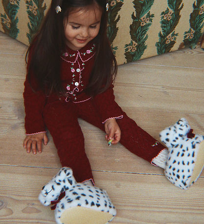 Konges Sløjd Hjemmesko - Dalmatian - Beige/Sort