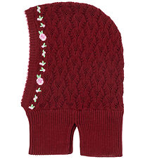 Konges Sløjd Balaclava - Knitted/Pointelle - Rosier - Pomegranat