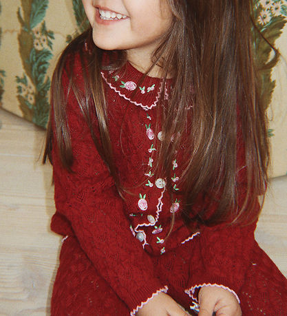 Konges Sløjd Cardigan - Strik/Hulmønster - Rosier - Pomegranate