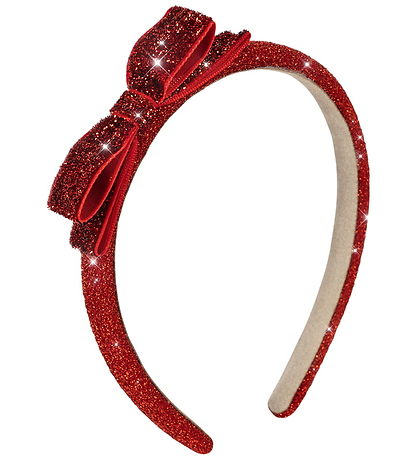 Konges Sløjd Hårbøjle - Velvet - Red Glitter