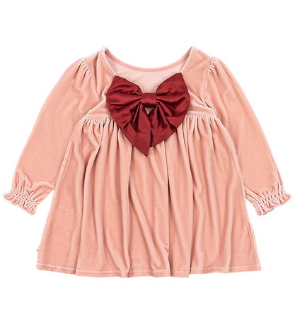 Konges Sløjd Kjole - Velour - Gia Bow - Mellow Rose